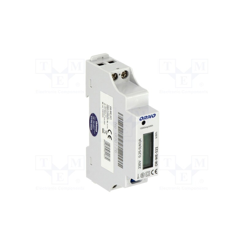 1 pcs x ORNO - OR-WE-521 - Controller, for DIN rail mounting, impulse, IP51, Ioper.max: 40A