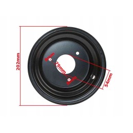 ATV rim 7, 3 ATV screws, black, hb