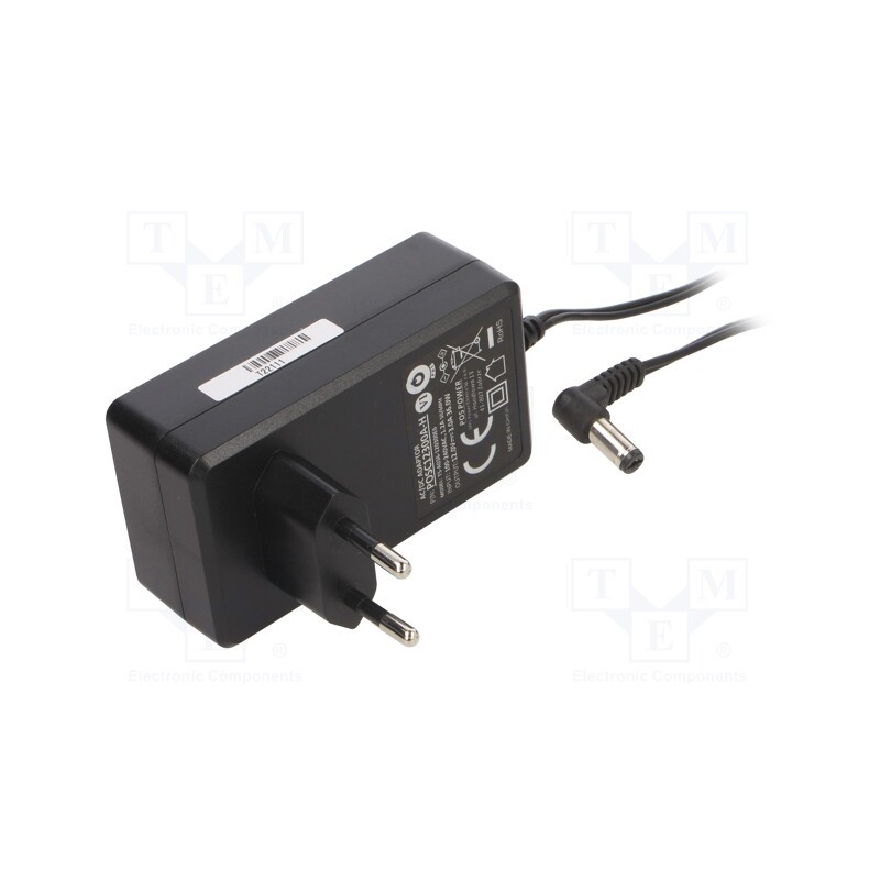 1 pcs x POS - POSC12300A-H-L - Power supply: switched-mode, plug, 12VDC, 3A, 36W, Plug: EU, 87.41%