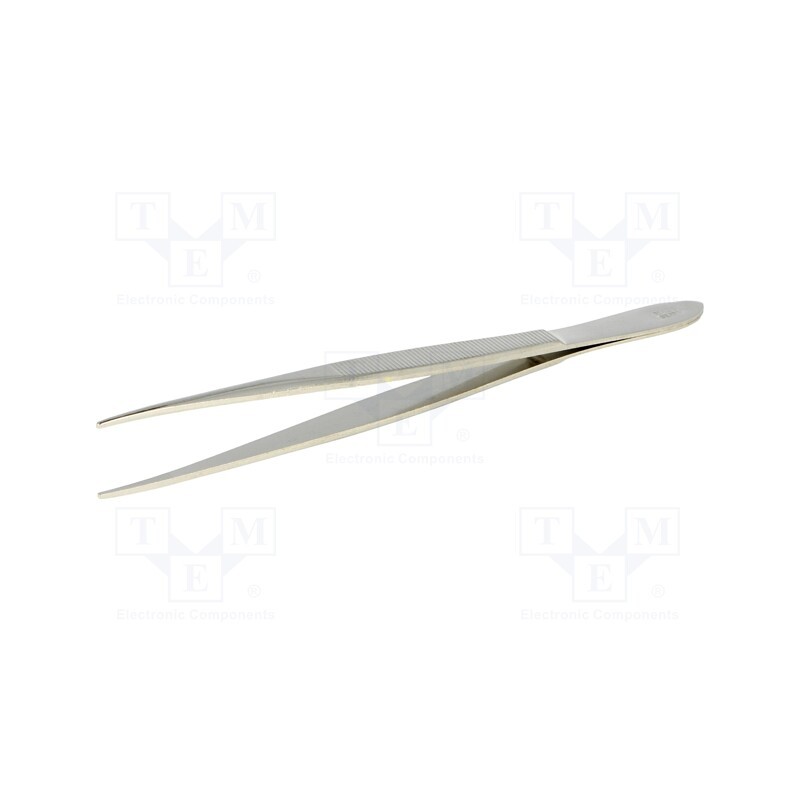 1 pcs x DONAU ELEKTRONIK - PZ1 - Tweezers, 120mm, Blades: elongated, Blade tip shape: rounded
