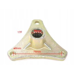 Rear wheel hub ATV 110 17 hb cutter