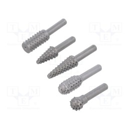 1 set x MEGA - 44915 - Rotary burr, Drill Bit: for metal, 6mm, 5pcs.