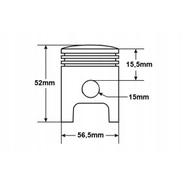 Piston CG 125 56 5mm pin 15 win set
