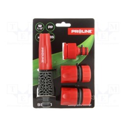 1 set x PROLINE - 99331 - Adjustable sprinkler, ABS,PP, straight, Kit: connectors