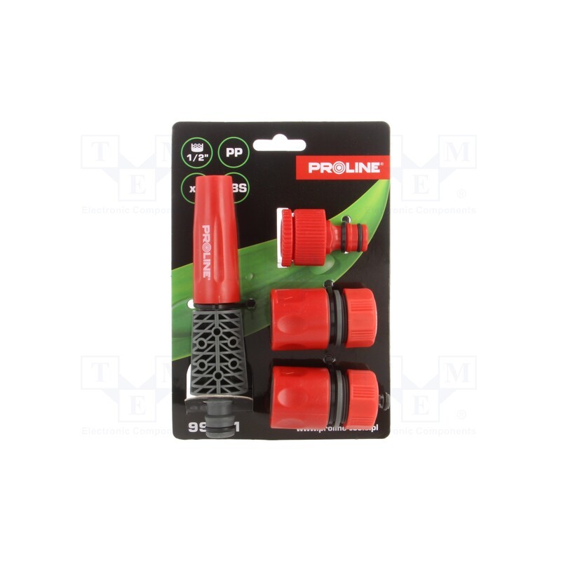 1 set x PROLINE - 99331 - Adjustable sprinkler, ABS,PP, straight, Kit: connectors