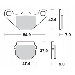 Sbs brake pads kh83 off road sinter 544ats