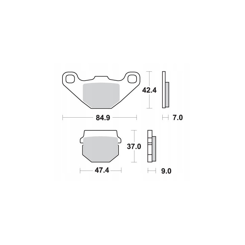 Sbs brake pads kh83 off road sinter 544ats