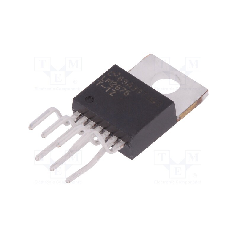 1 pcs x TEXAS INSTRUMENTS - LM2676T-12/NOPB - IC: PMIC, DC/DC converter, Uin: 8÷40VDC, Uout: 12VDC, 3A, TO220-7