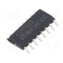 1 pcs x STMicroelectronics - L5991AD - IC: driver, boost,flyback, DC/DC switcher,PWM controller, SO16