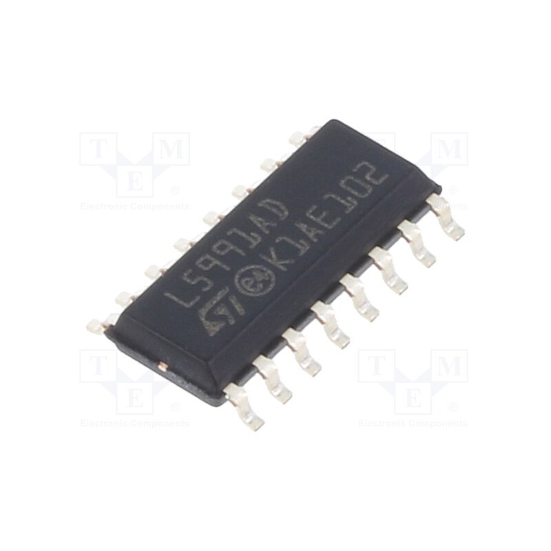 1 pcs x STMicroelectronics - L5991AD - IC: driver, boost,flyback, DC/DC switcher,PWM controller, SO16