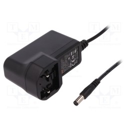 1 pcs x MEAN WELL - GEM12I18-P1J - Power supply: switched-mode, plug, 18VDC, 0.66A, 12W, Out: 5,5/2,1