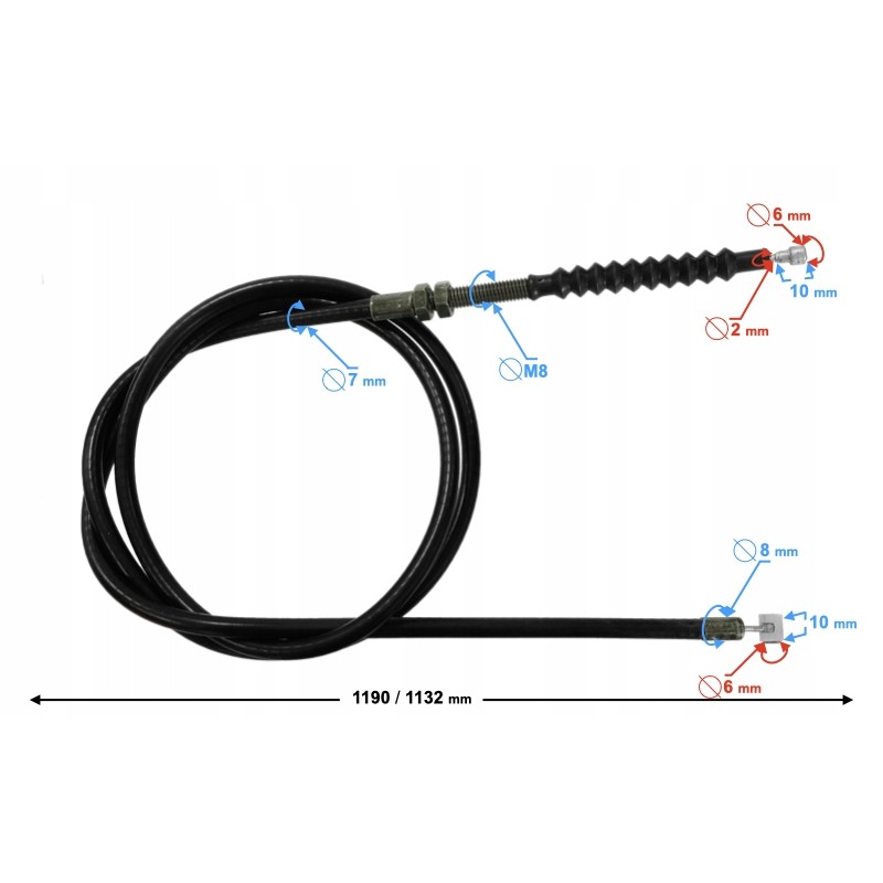 db250 mzk clutch cable