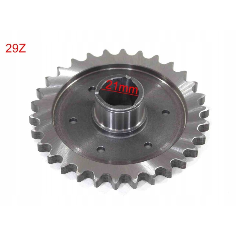 The large gear on the basket wheel has a clutch indicator