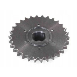 The large gear on the basket wheel has a clutch indicator