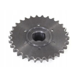 The large gear on the basket wheel has a clutch indicator