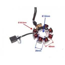 Stator magneto coil bashan atv
