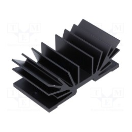 1 pcs x FISCHER ELEKTRONIK - SK64/37,5/SA1XM3 - Heatsink: extruded, TO220, black, L: 37.5mm, W: 70mm, 4.1K/W
