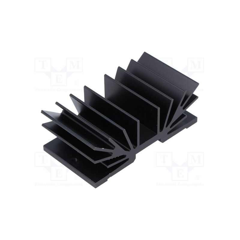 1 pcs x FISCHER ELEKTRONIK - SK64/37,5/SA1XM3 - Heatsink: extruded, TO220, black, L: 37.5mm, W: 70mm, 4.1K/W