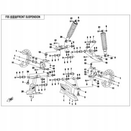 Upper wishbone pin cfmoto 500 600 800 9010 050700