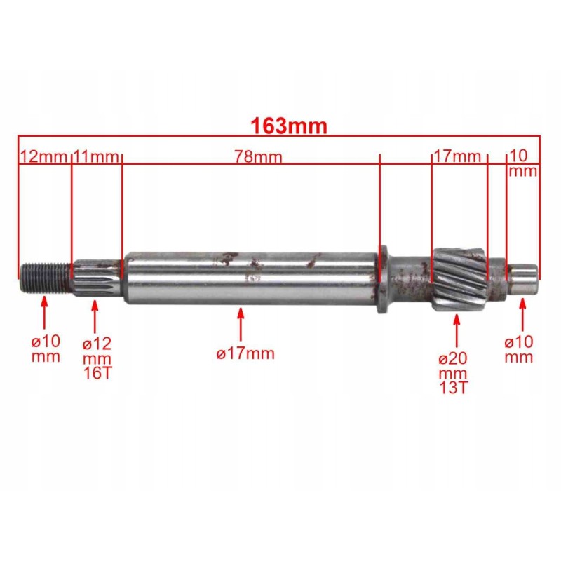 Gy6 scooter clutch shaft