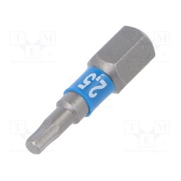 1 pcs x WERA - 5056682001 - Screwdriver bit, hex key, HEX 2,5mm, Overall len: 25mm, BiTorsion