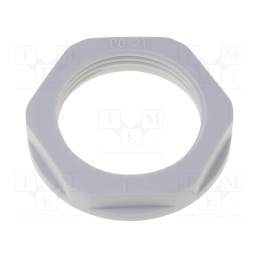 1 pcs x HELUKABEL - KMK-PA RAL7035 PG21 - Nut, PG21, polyamide, 36mm, grey, -40÷100°C, Thread: PG, with flange