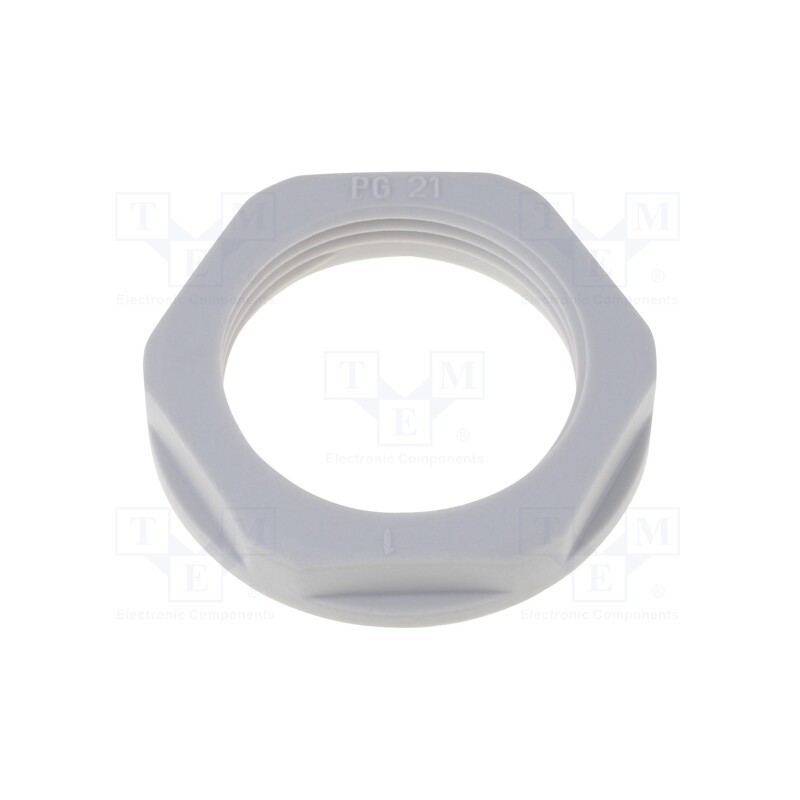 1 pcs x HELUKABEL - KMK-PA RAL7035 PG21 - Nut, PG21, polyamide, 36mm, grey, -40÷100°C, Thread: PG, with flange