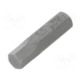1 pcs x WERA - 5056686001 - Screwdriver bit, hex key, HEX 5,5mm, Overall len: 25mm, BiTorsion