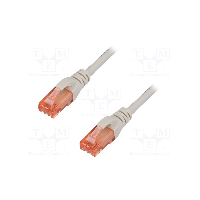 1 pcs x DIGITUS - DK-1617-0025 - Patch cord, U/UTP, 6, stranded, Cu, LSZH, grey, 0.25m, 26AWG