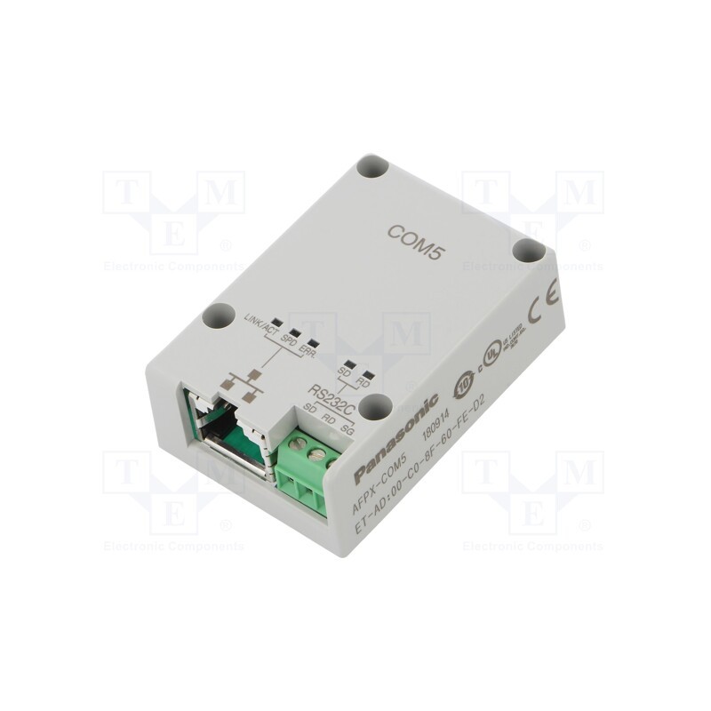 1 pcs x PANASONIC - AFPXCOM5 - Module: communication, FP-X, Interface: Ethernet,RS232C