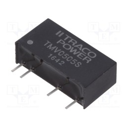 1 pcs x TRACO POWER - TMV 0505S - Converter: DC/DC, 1W, Uin: 4.5÷5.5V, Uout: 5VDC, Iout: 200mA, SIP7
