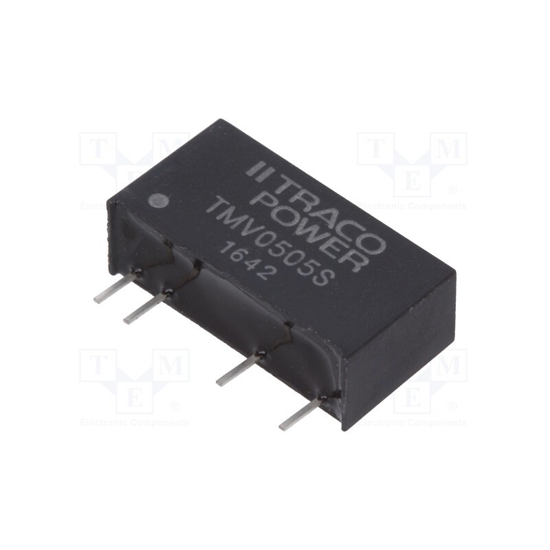 1 pcs x TRACO POWER - TMV 0505S - Converter: DC/DC, 1W, Uin: 4.5÷5.5V, Uout: 5VDC, Iout: 200mA, SIP7