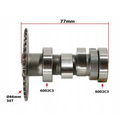 Camshaft atv 150 gy6 150 diablo 157qmj fuxin