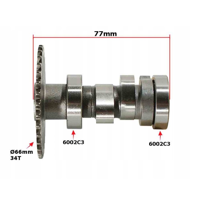 Camshaft atv 150 gy6 150 diablo 157qmj fuxin