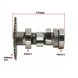 Camshaft atv 150 gy6 150 diablo 157qmj fuxin