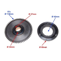 Bashan atv unidirectional wheel bendix sprocket