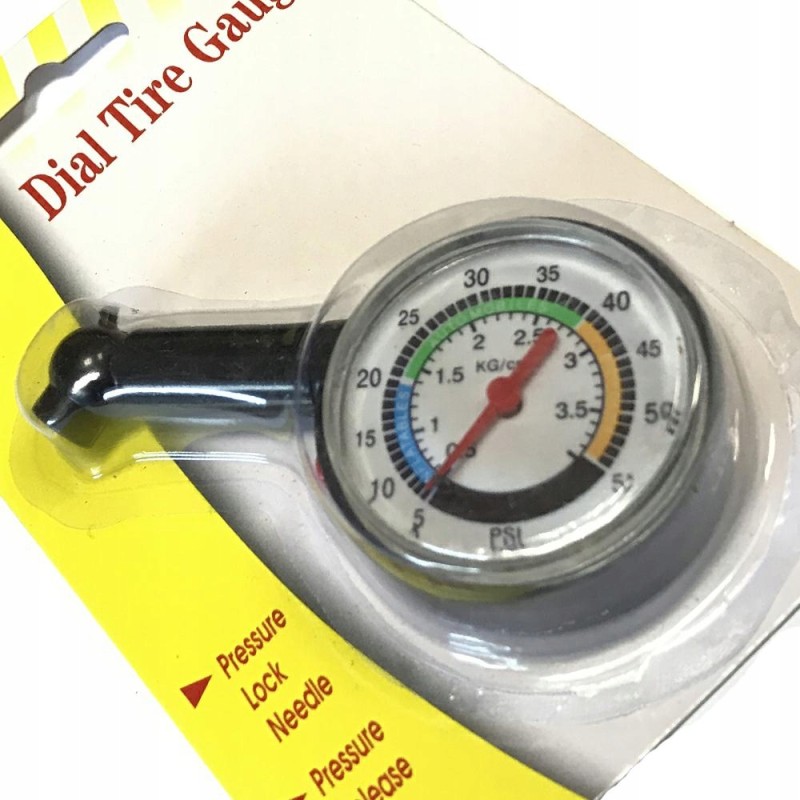 Tire pressure gauge for quad atvs