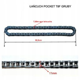 Pocket chain t8f 126 l hb
