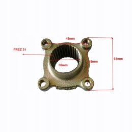 Hub, rear brake disc mount, ATV quad, 28 cutters