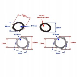 Clutch discs for quad ATV 110 125 set