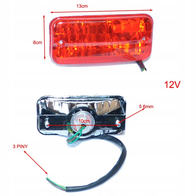 Rear lamp for quad ATV 125 Fuxin WB