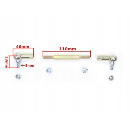 Steering rod end set pocket quad atv