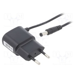 1 pcs x POS - POS05055A - Power supply: switched-mode, plug, 5VDC, 0.5A, 2.5W, Plug: EU, black