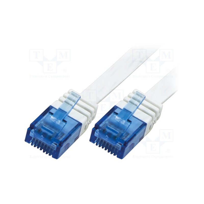 1 pcs x LOGILINK - CP0132 - Patch cord, U/UTP, 5e, stranded, CCA, PVC, white, 0.25m, 30AWG