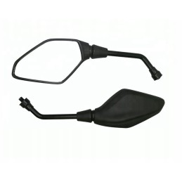 Set of black mirrors with M10 handlebar mounts