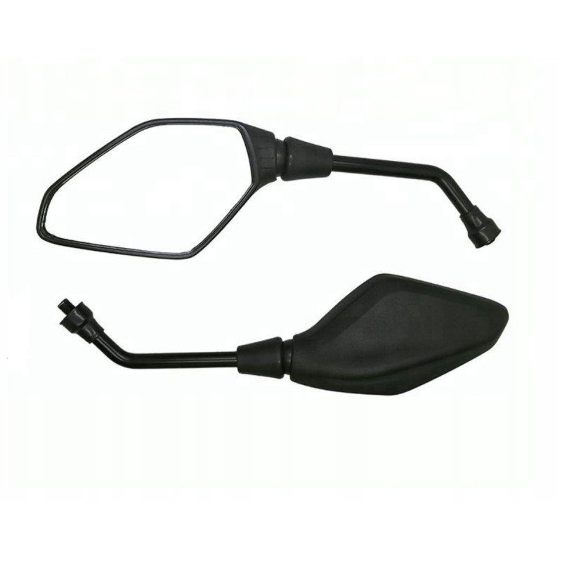 Set of black mirrors with M10 handlebar mounts