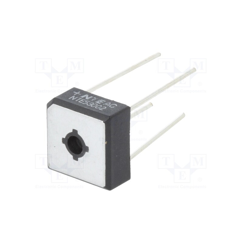 1 pcs x NTE Electronics - NTE53002 - Bridge rectifier: single-phase, Urmax: 600V, If: 10A, Ifsm: 200A
