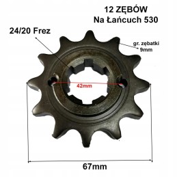 Front sprocket 530 12t quad atv 150 200 diablo