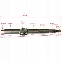Clutch shaft for quad fuxin atv 200 cvt