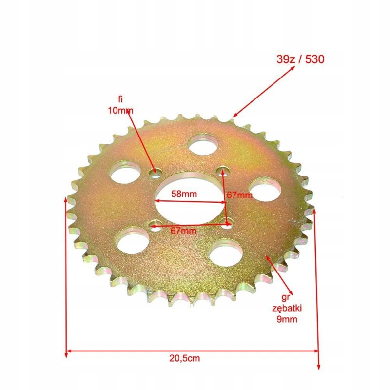 Chain sprocket rear 150cc buggy